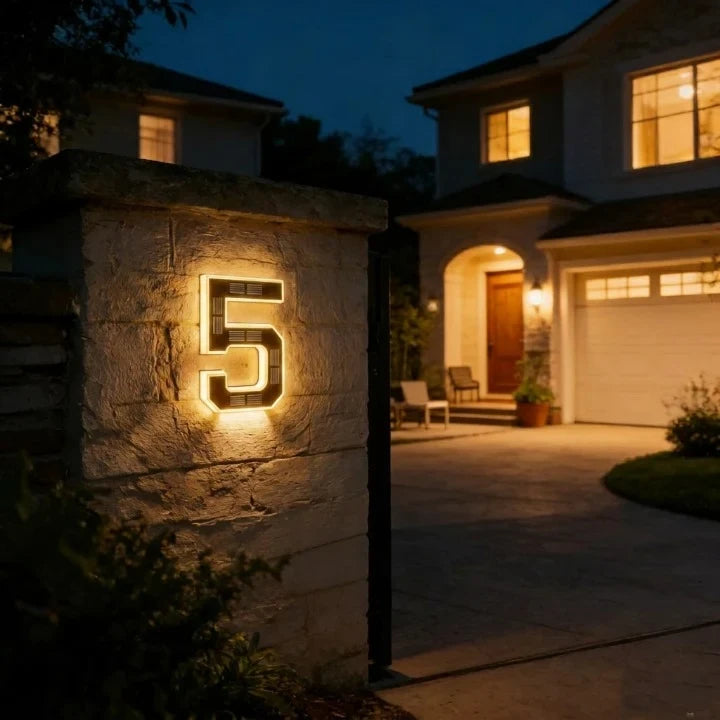 Solar House Numbers with LED Backlit Address Sign and Automatic Dusk Lighting - Image 10