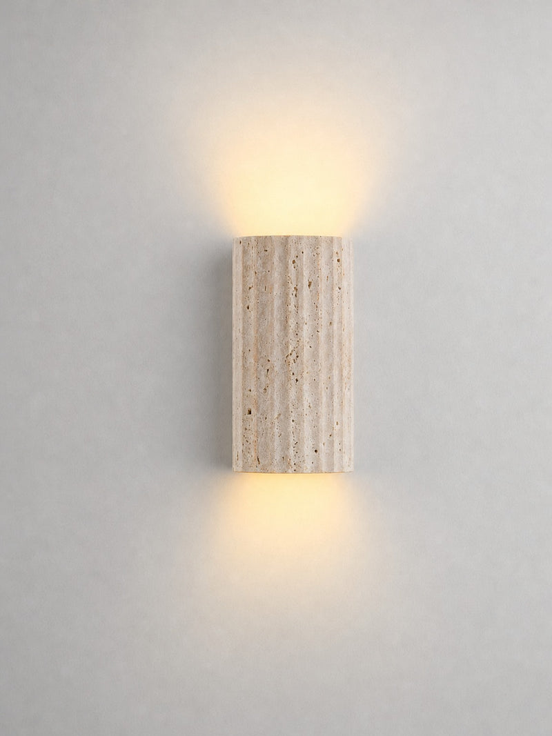 Fluted Stone Sconce