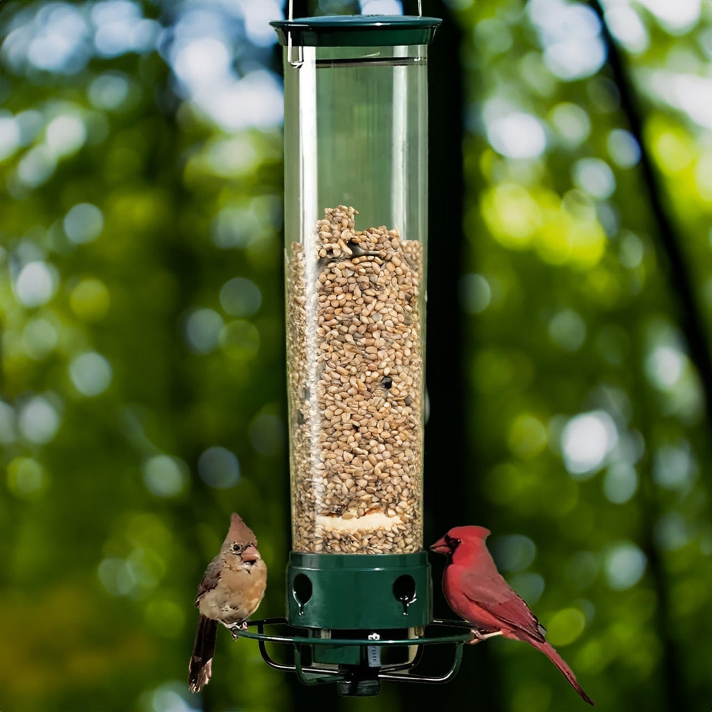 Squirrel Proof Bird Feeder with Weight Activated Spinning Perch and Tube Design - Image 1