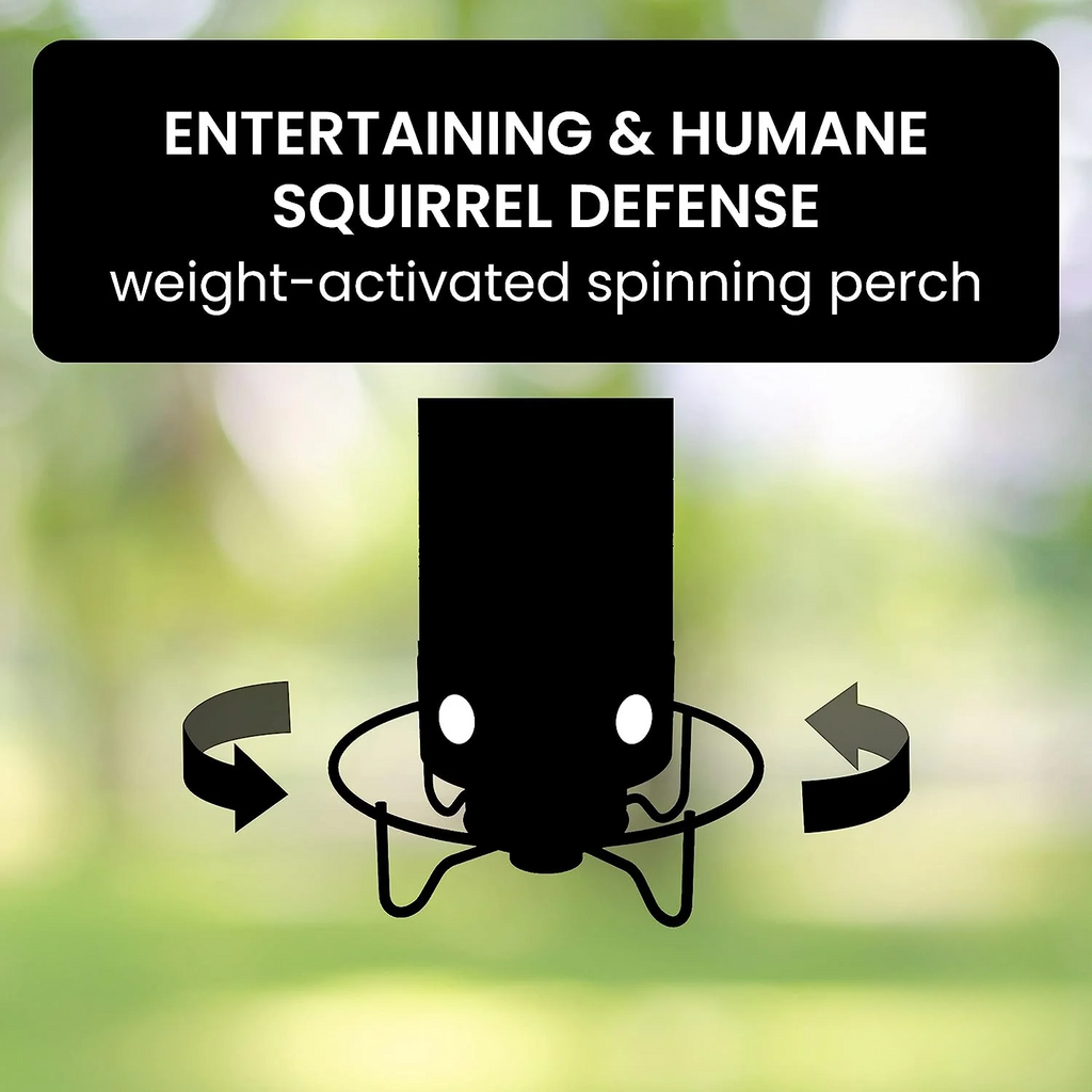 Squirrel Proof Bird Feeder with Weight Activated Spinning Perch and Tube Design - Image 4