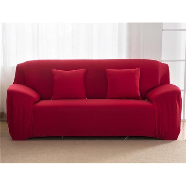Stretch Sofa Cover with Elastic Fitted Slipcover and Wrinkle-Resistant Knit Fabric - Image 12