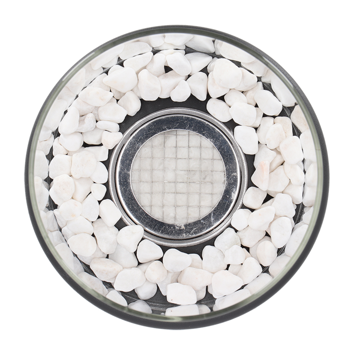 Tabletop Fire Pit Smokeless Portable with Glass Cylinder and Decorative Stones - Image 17