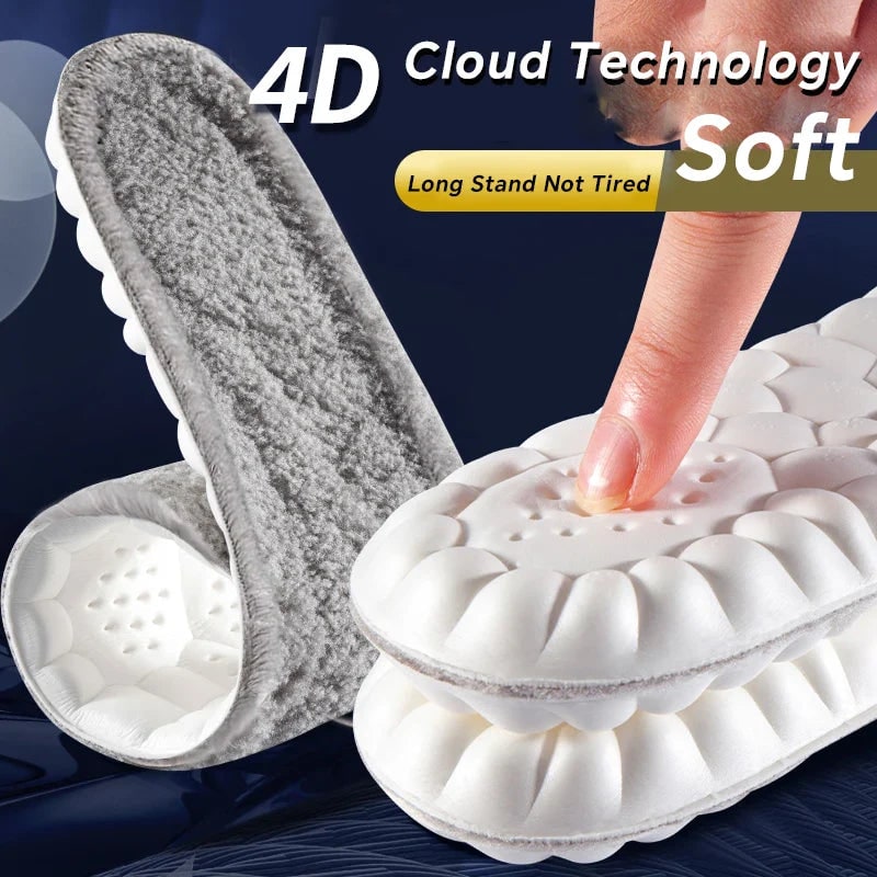 Thermal Insoles with Arch Support Fleece Cushioned Winter Foot Care - Image 2