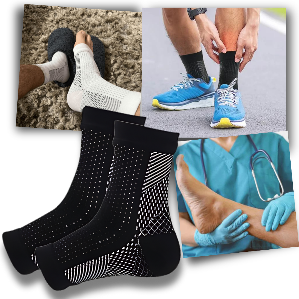 Toeless Compression Socks with Ankle Support and Open Toe - Image 2