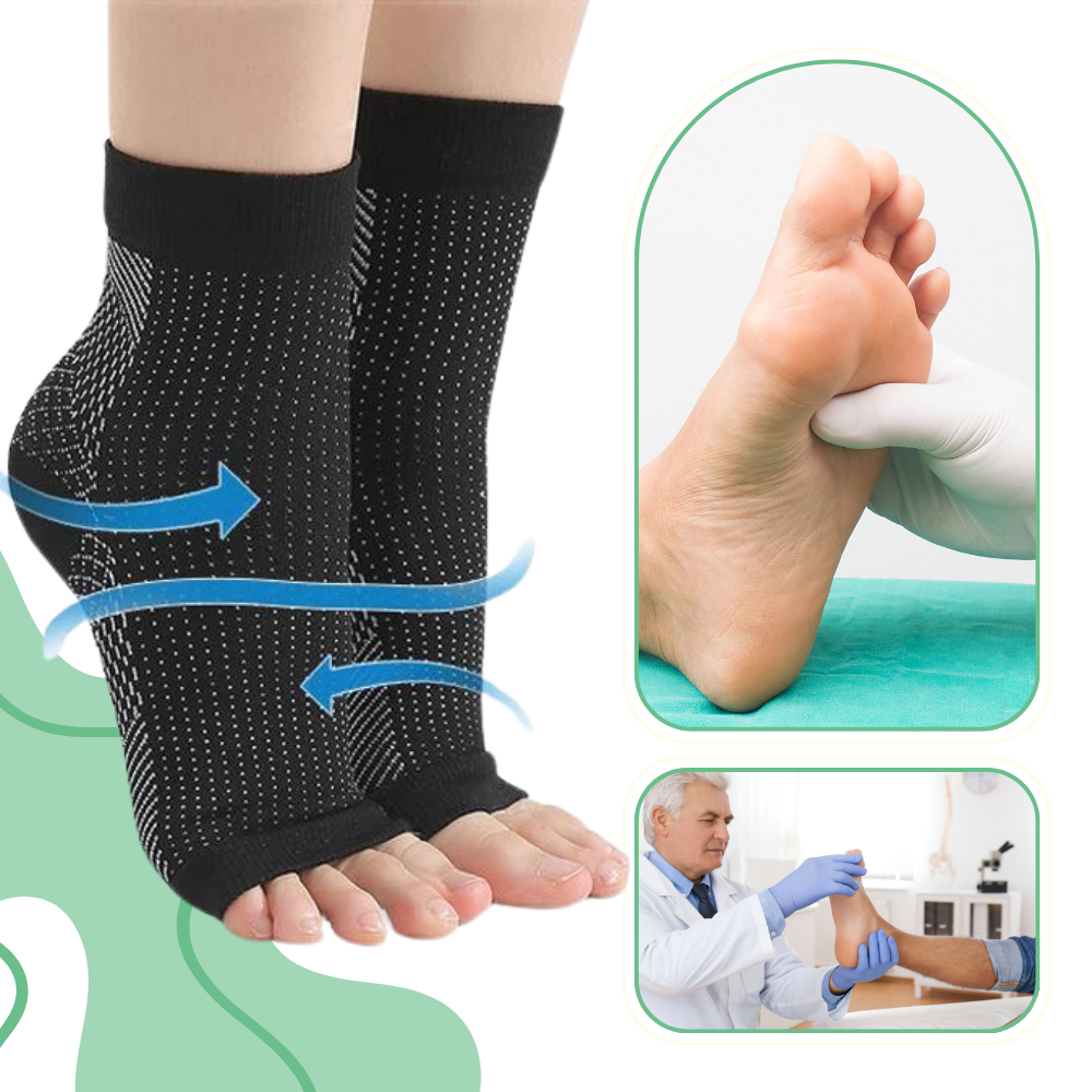 Toeless Compression Socks with Ankle Support and Open Toe - Image 3
