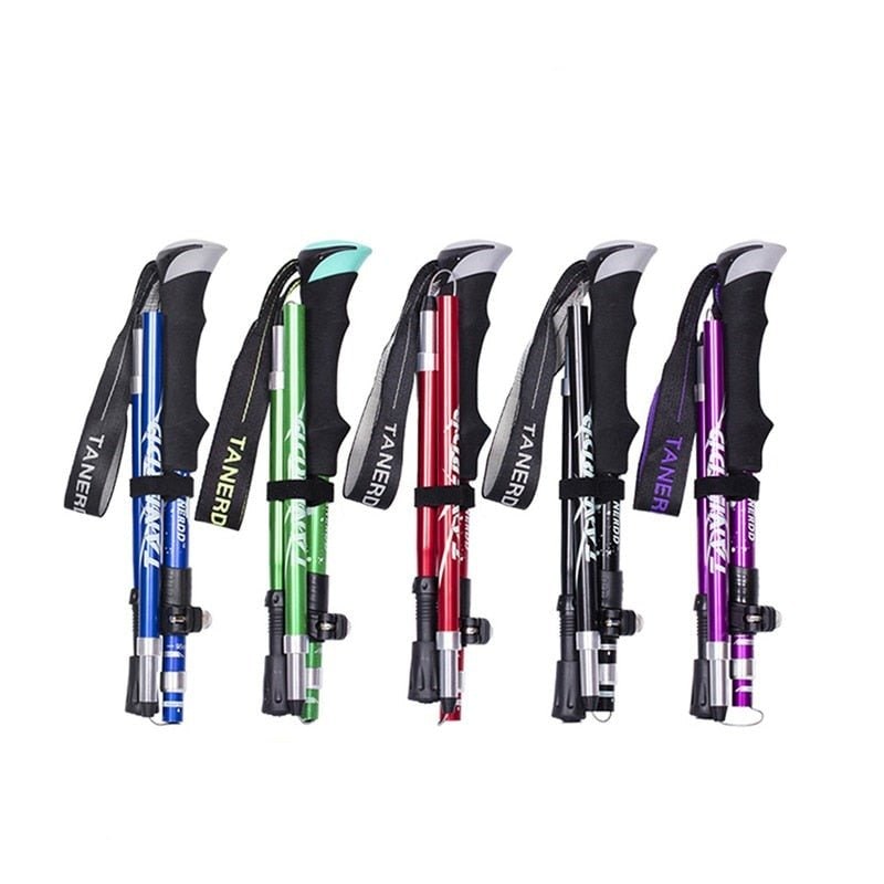 Trekking Pole Foldable Telescoping Aluminum with Adjustable Height and Foam Grip - Image 8