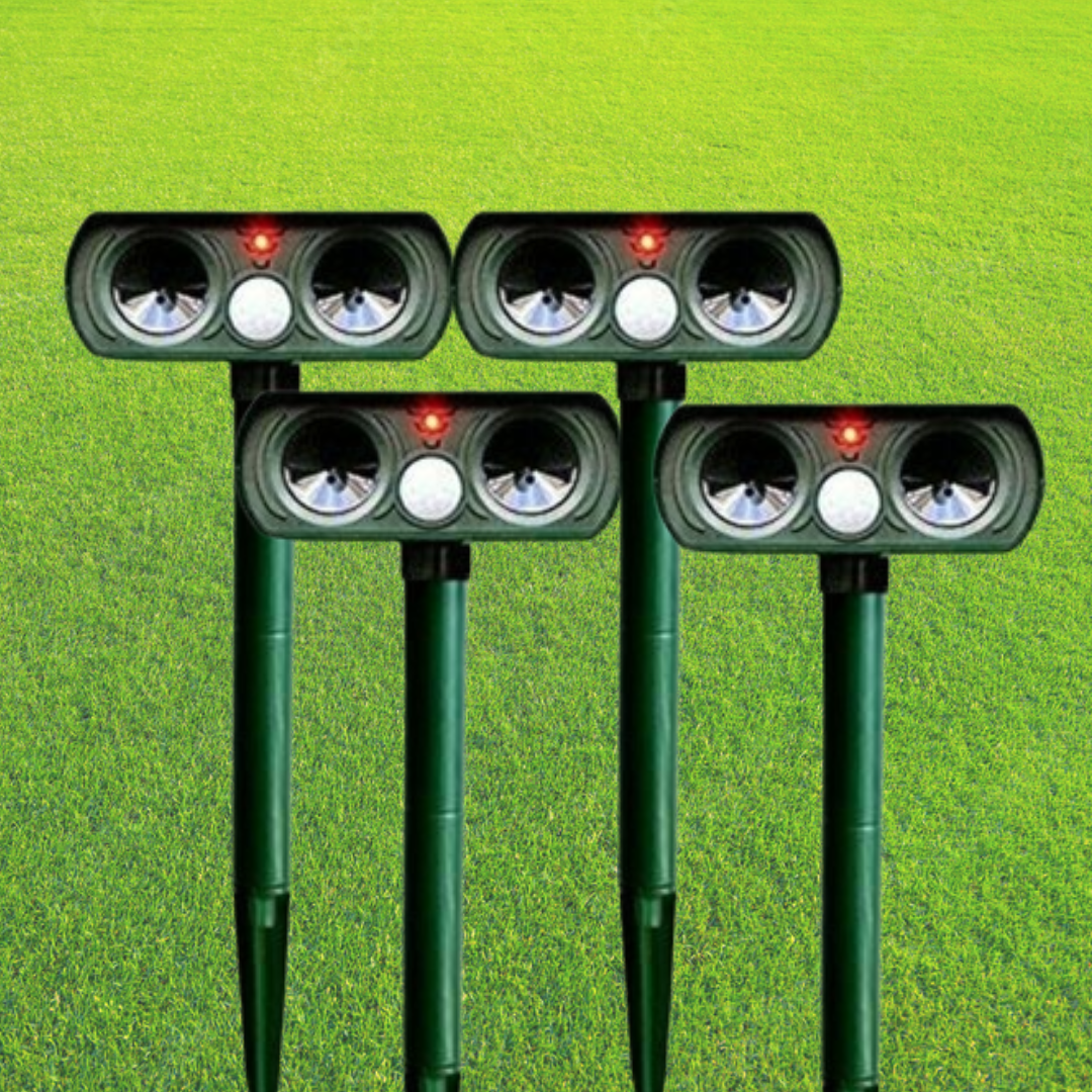 Ultrasonic Pest Repeller with Solar Power and Motion Sensor for Gardens - Image 1