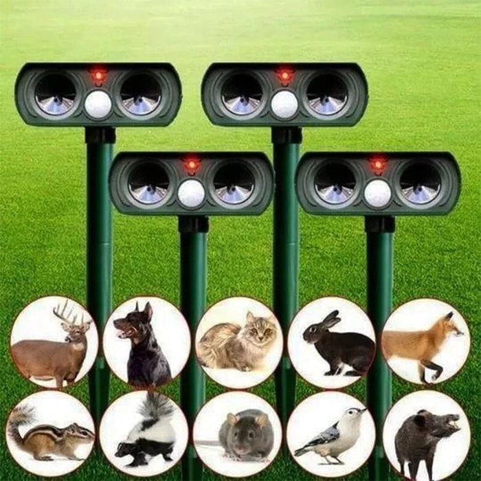 Ultrasonic Pest Repeller with Solar Power and Motion Sensor for Gardens - Image 2