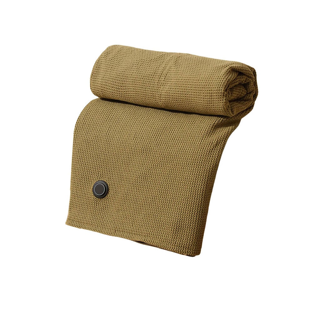 USB Heated Electric Wearable Throw Blanket with Waffle Knit and Portable Design - Image 3