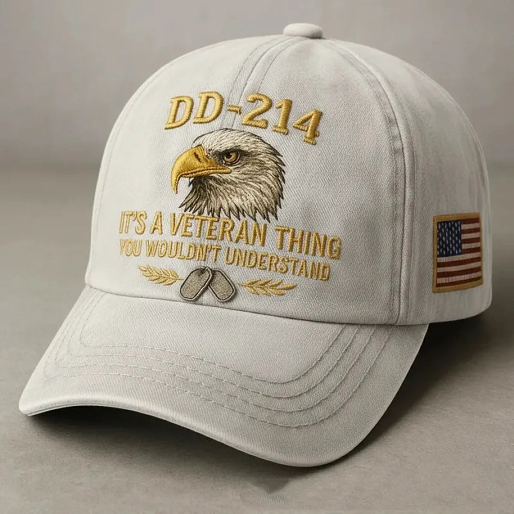 Veteran Embroidered Baseball Cap with Washed Cotton Twill and Us Flag Patch - Image 7