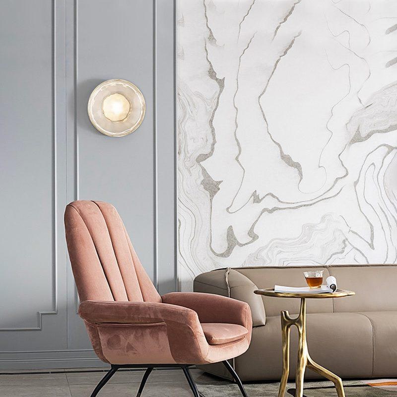 Wall Sconce Lighting with Textured Glass and Wave-Inspired Design - Image 13