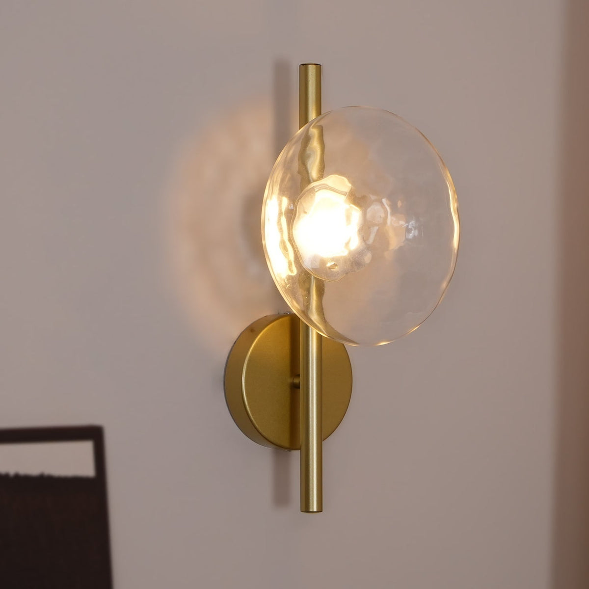 Wall Sconce Lighting with Textured Glass and Wave-Inspired Design - Image 19