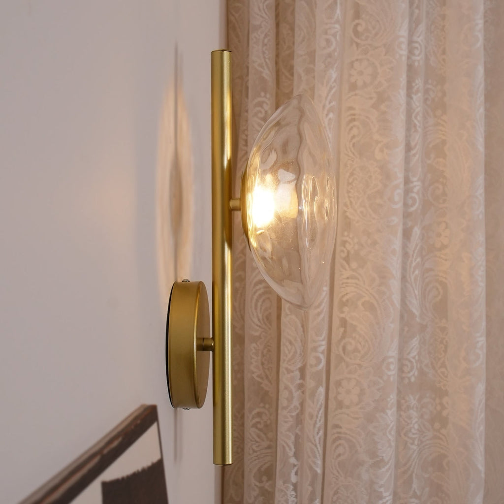 Wall Sconce Lighting with Textured Glass and Wave-Inspired Design - Image 23