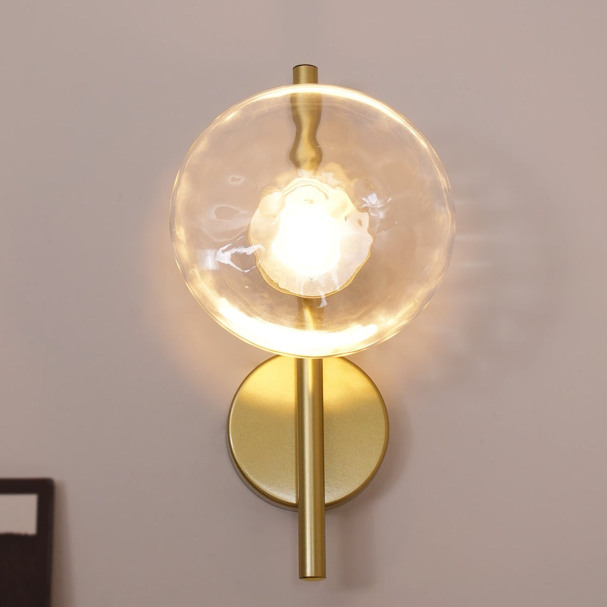 Wall Sconce Lighting with Textured Glass and Wave-Inspired Design - Image 26