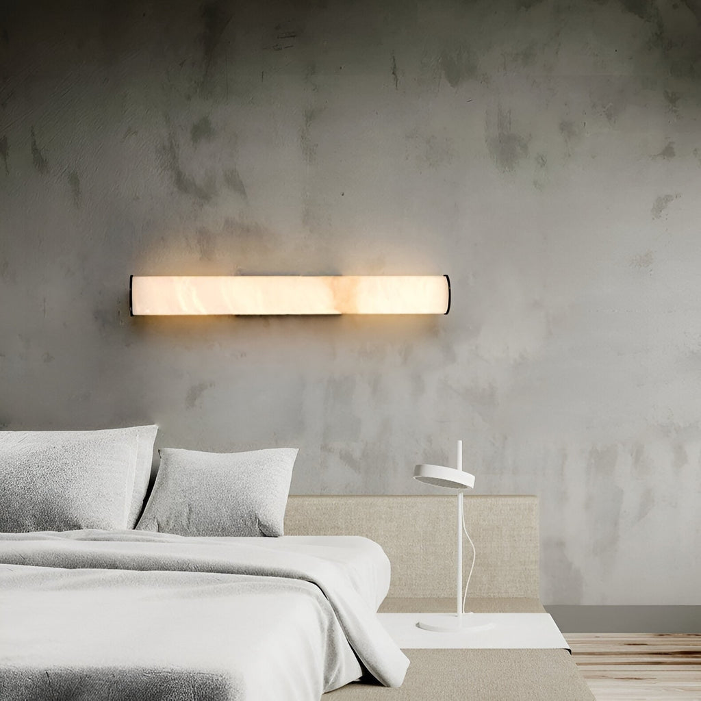 Wall Sconce Lighting with Translucent Marble Shade and Hardwired LED - Image 13