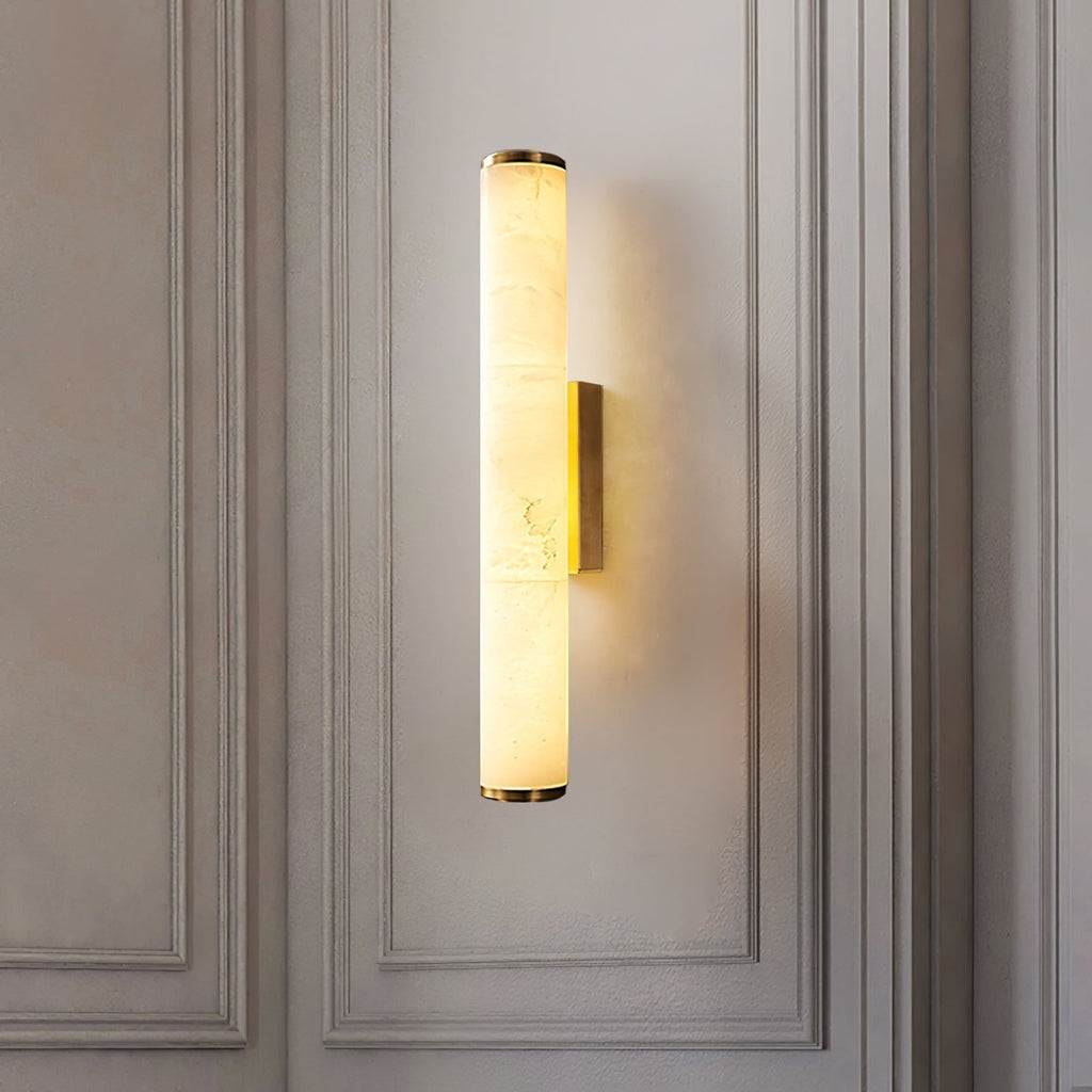 Wall Sconce Lighting with Translucent Marble Shade and Hardwired LED - Image 5