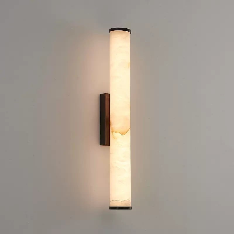 Wall Sconce Lighting with Translucent Marble Shade and Hardwired LED - Image 6