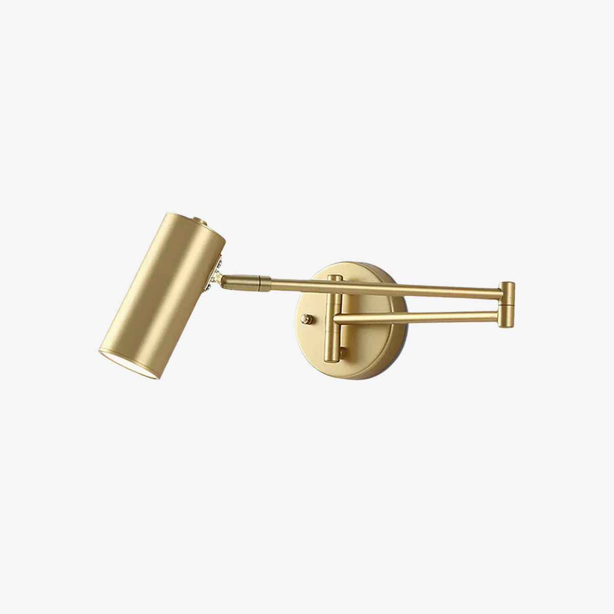Wall Sconce with Adjustable Swing Arm and Cylindrical Shade LED Light - Image 1