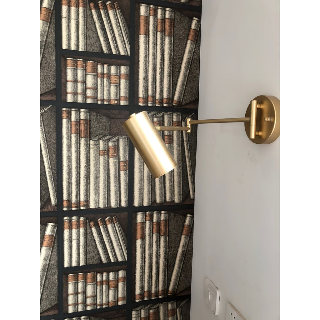 Wall Sconce with Adjustable Swing Arm and Cylindrical Shade LED Light - Image 12