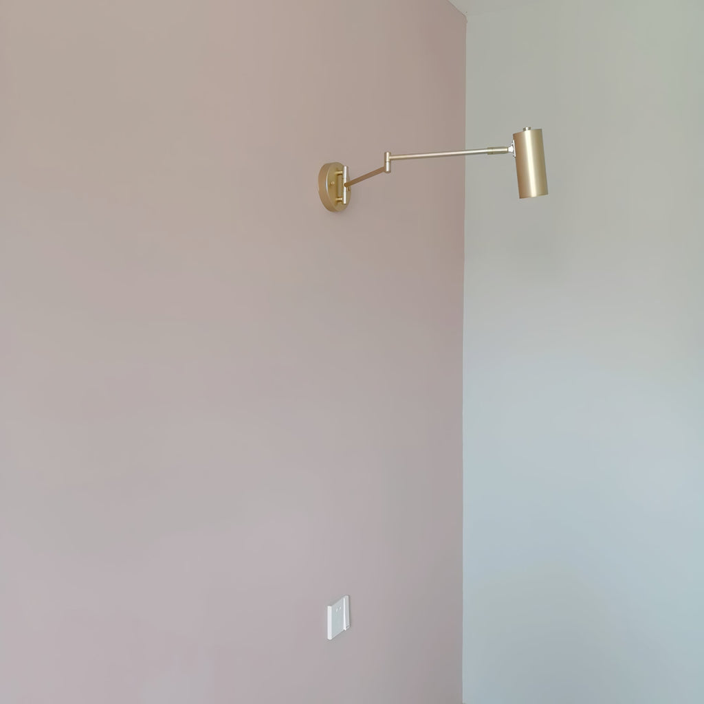 Wall Sconce with Adjustable Swing Arm and Cylindrical Shade LED Light - Image 21