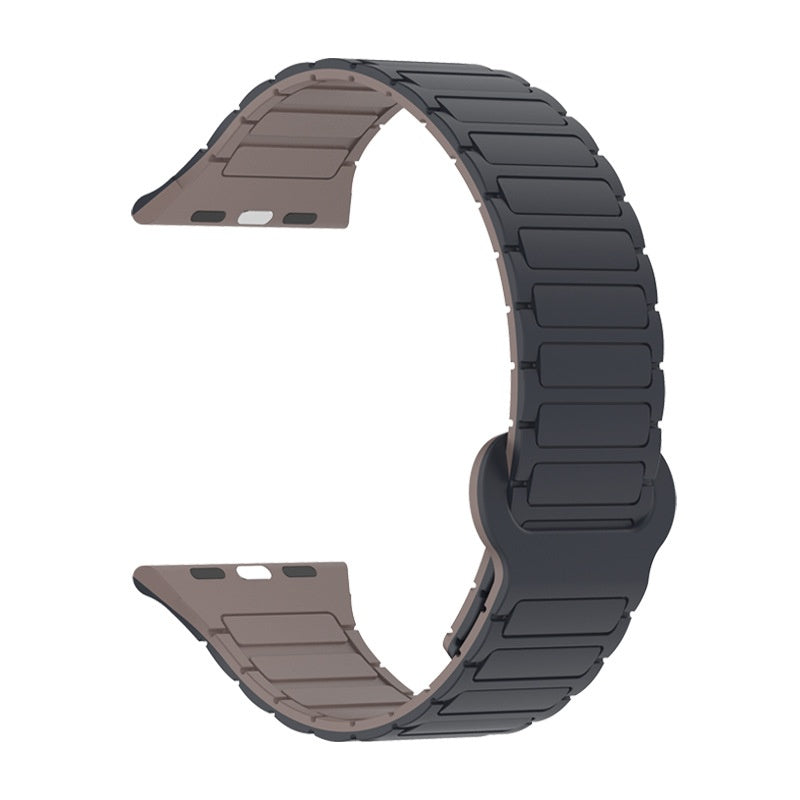 Watch Band with Magnetic Closure and Ribbed Silicone Design - Image 28