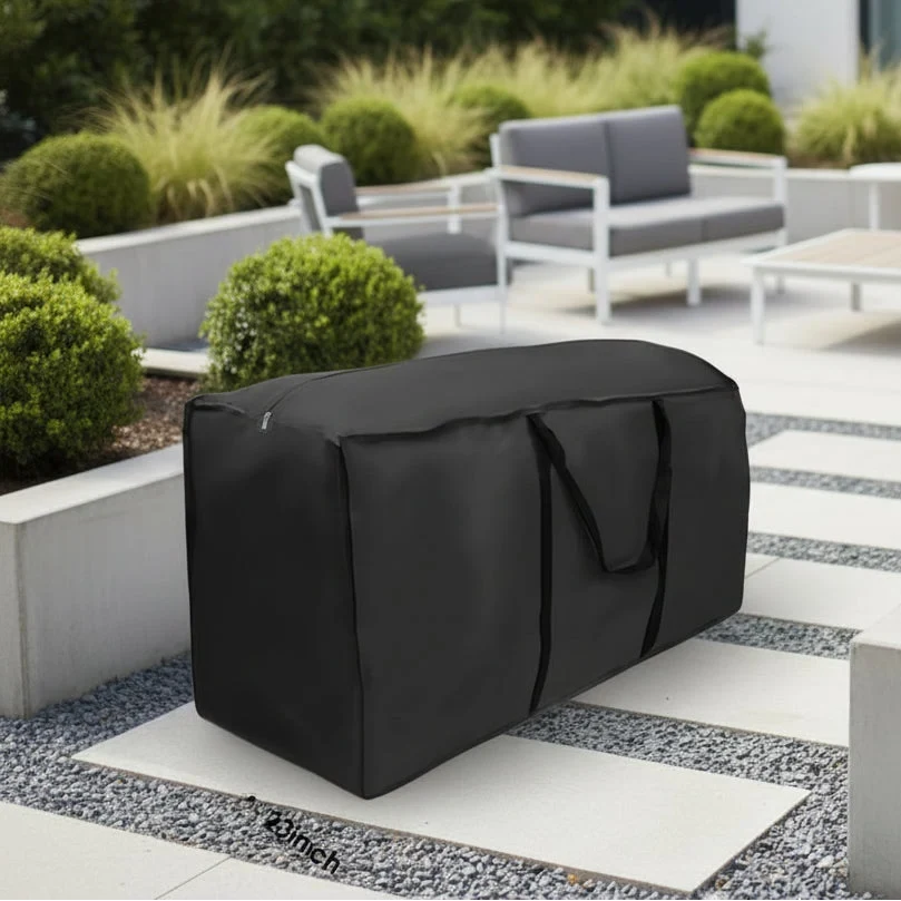 Waterproof Cushion Storage Bag with Handles and Reinforced Seams for Outdoor Patio Furniture - Image 2