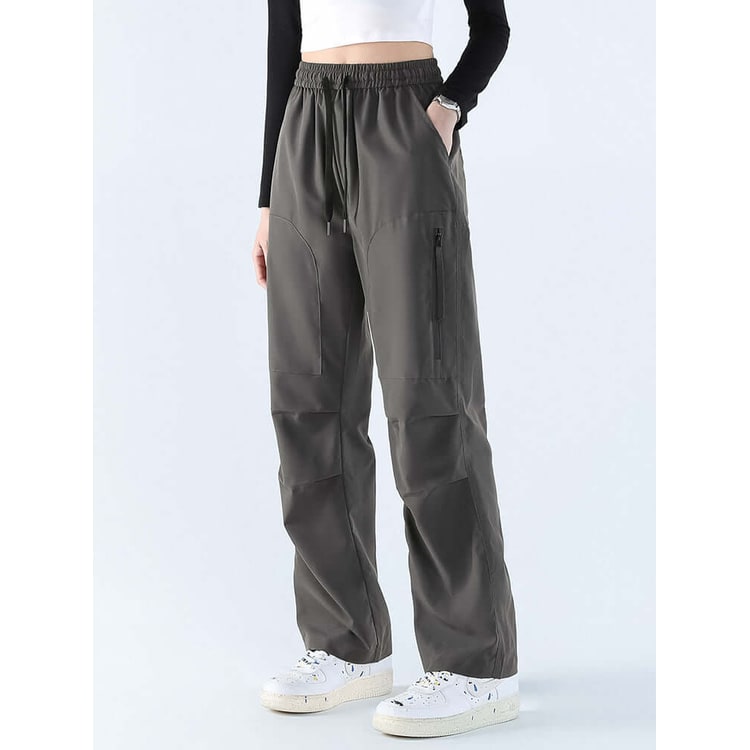 Women's Cargo Hiking Pants Straight Leg High Waist Drawstring - Image 3