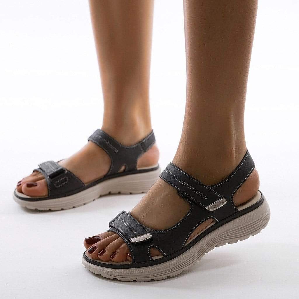 Women's Comfortable Walking Hiking Sandals with Adjustable Hook and Loop Straps - Image 2