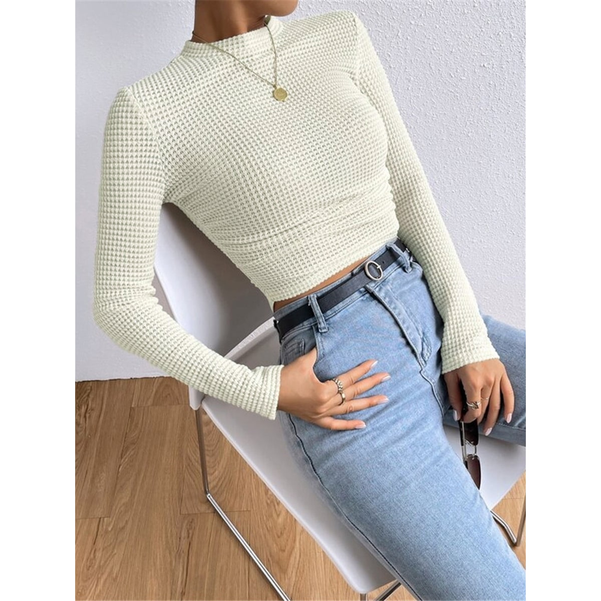 Waffle Crop Top