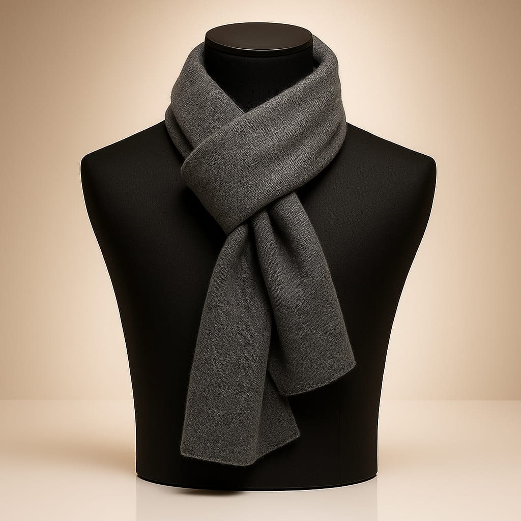 Women's Fine Knit Winter Scarf with Drape and Rolled Edges - Image 6