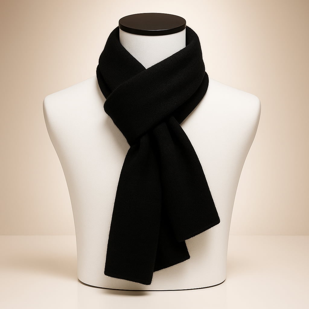 Women's Fine Knit Winter Scarf with Drape and Rolled Edges - Image 8