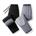 Women's Fleece Lined Sweatpants Joggers with Quilted Lining and Knee Patches - Image 5