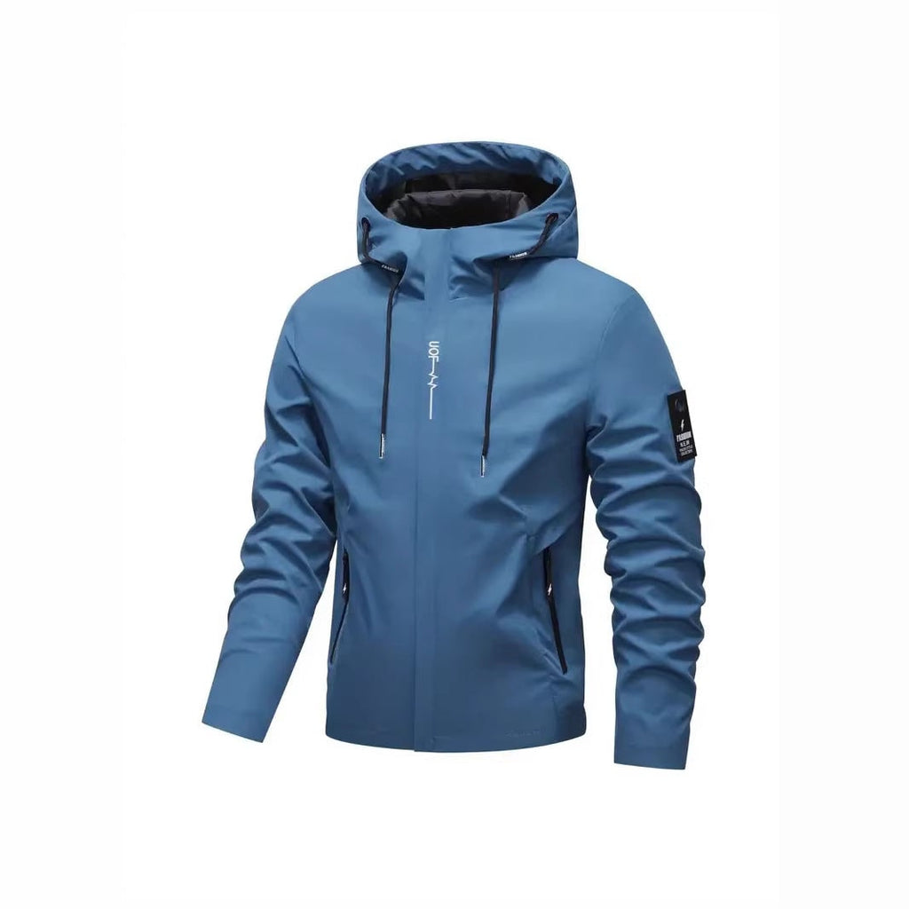 Women's Hooded Windbreaker Jacket with Zip Pockets and Adjustable Hood - Image 4