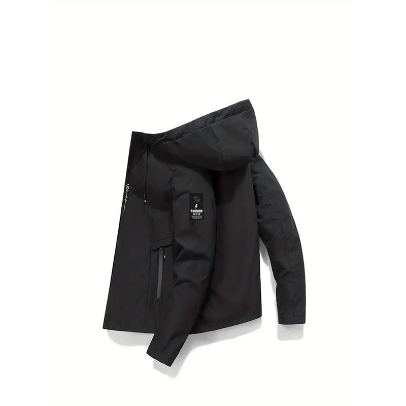 Women's Hooded Windbreaker Jacket with Zip Pockets and Adjustable Hood - Image 6