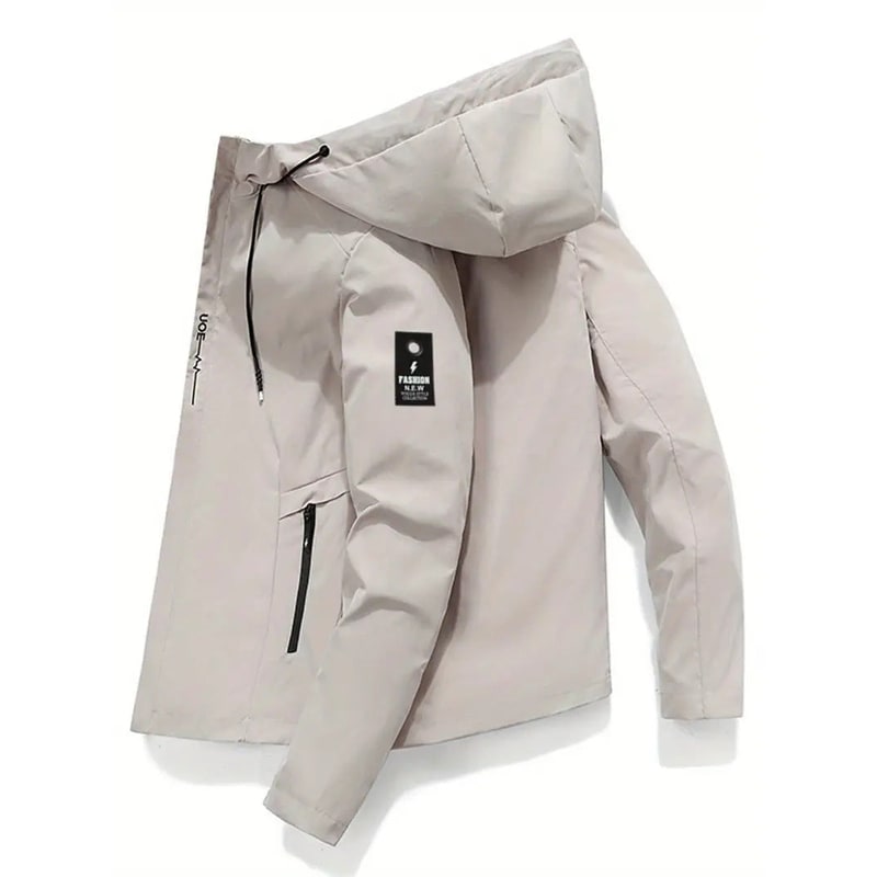 Women's Hooded Windbreaker Jacket with Zip Pockets and Adjustable Hood - Image 8