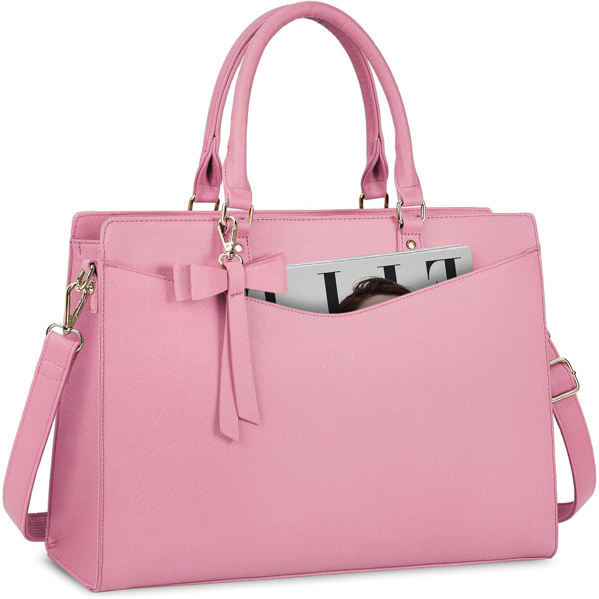 Women's Laptop Tote Bag with Shoulder Strap Padded Compartment and Multiple Organizers - Image 13