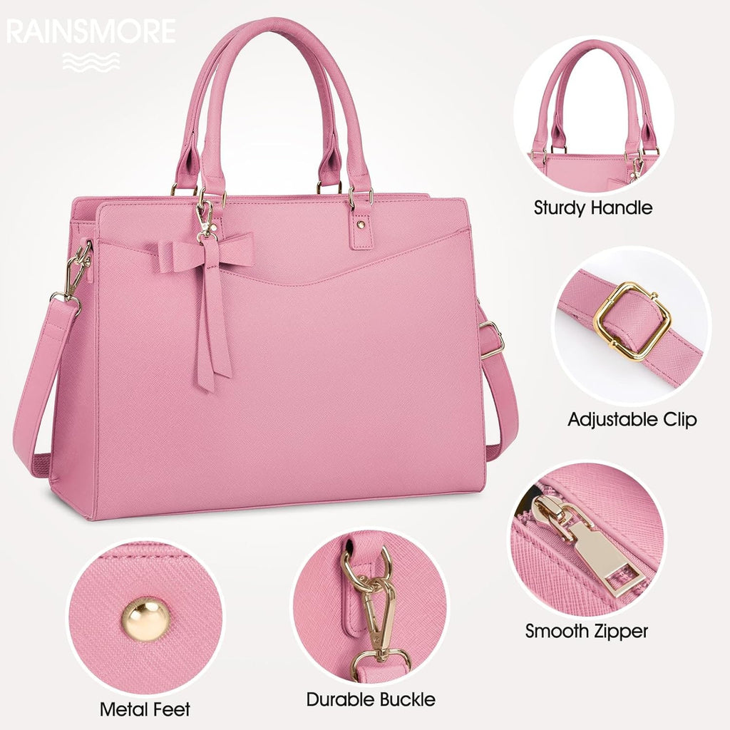 Women's Laptop Tote Bag with Shoulder Strap Padded Compartment and Multiple Organizers - Image 14