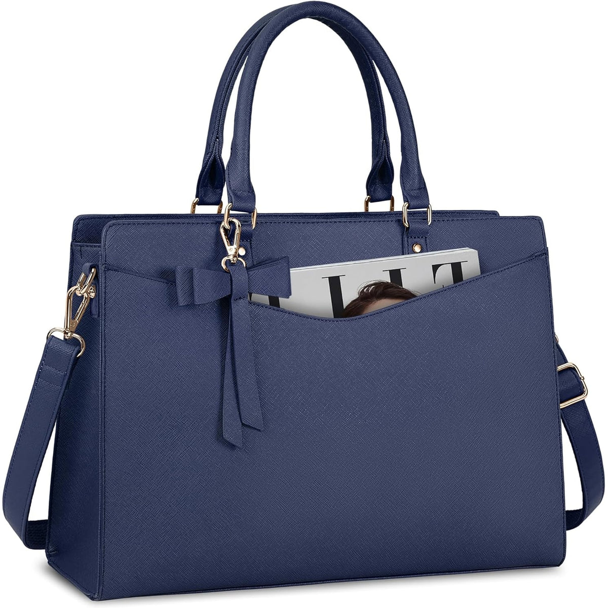 Women's Laptop Tote Bag with Shoulder Strap Padded Compartment and Multiple Organizers - Image 19