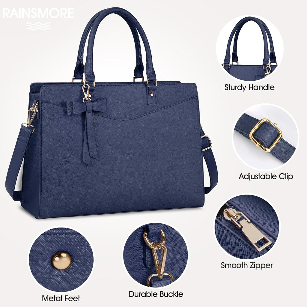 Women's Laptop Tote Bag with Shoulder Strap Padded Compartment and Multiple Organizers - Image 20