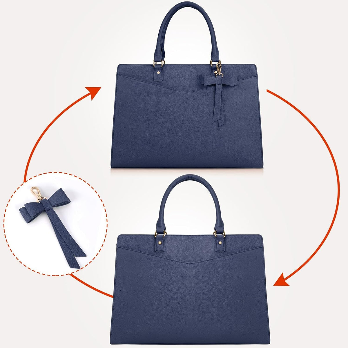 Women's Laptop Tote Bag with Shoulder Strap Padded Compartment and Multiple Organizers - Image 22