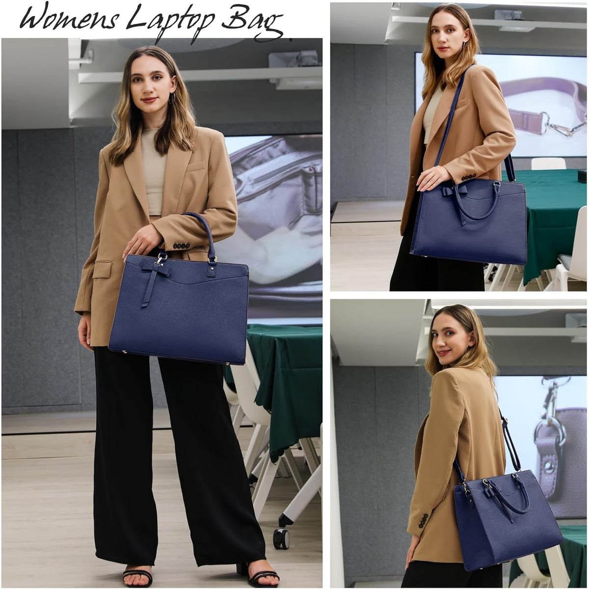 Women's Laptop Tote Bag with Shoulder Strap Padded Compartment and Multiple Organizers - Image 23