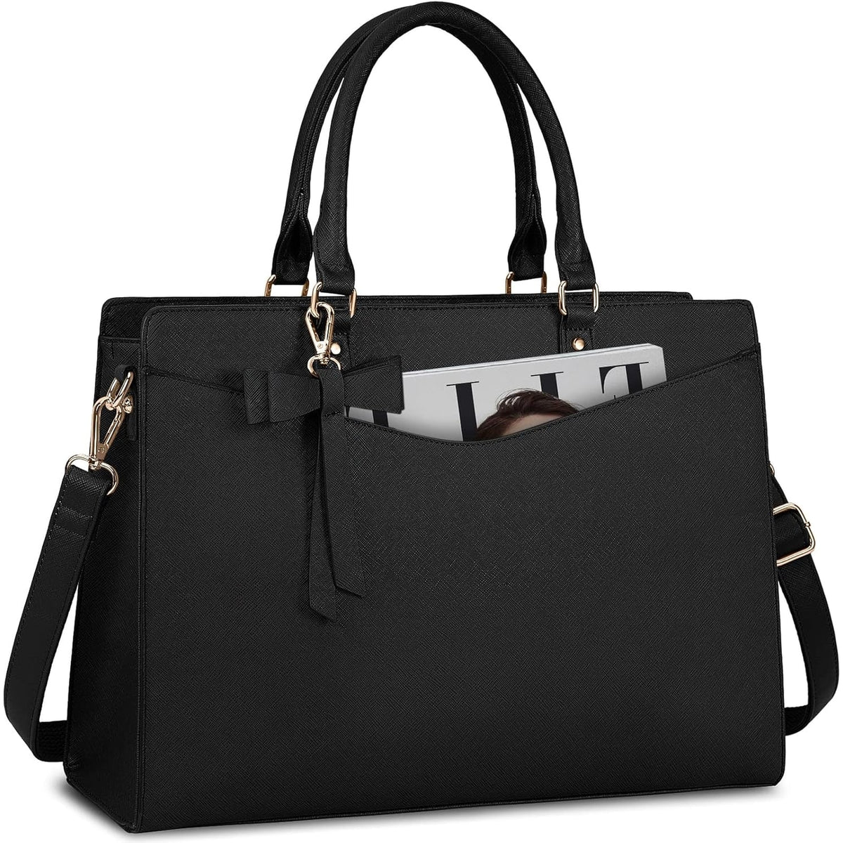 Women's Laptop Tote Bag with Shoulder Strap Padded Compartment and Multiple Organizers - Image 25