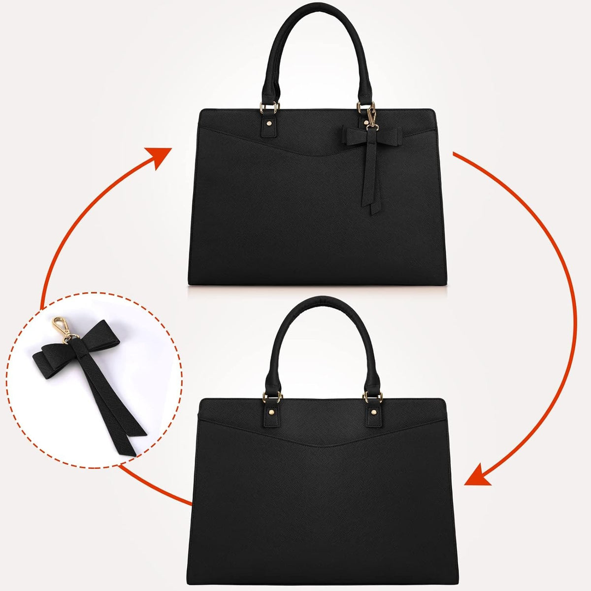 Women's Laptop Tote Bag with Shoulder Strap Padded Compartment and Multiple Organizers - Image 28