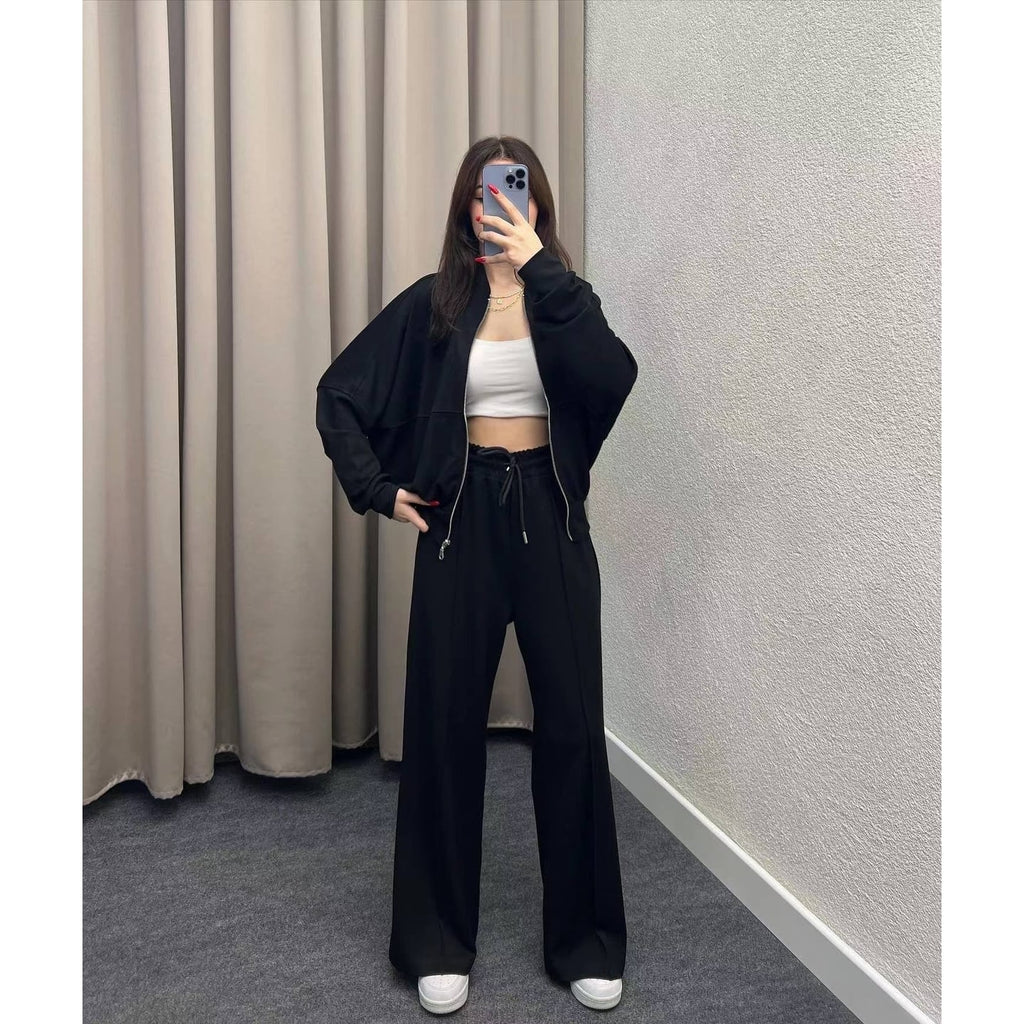 Women's Lounge Tracksuit Set Oversized Fleece Two Piece with Wide Leg - Image 11