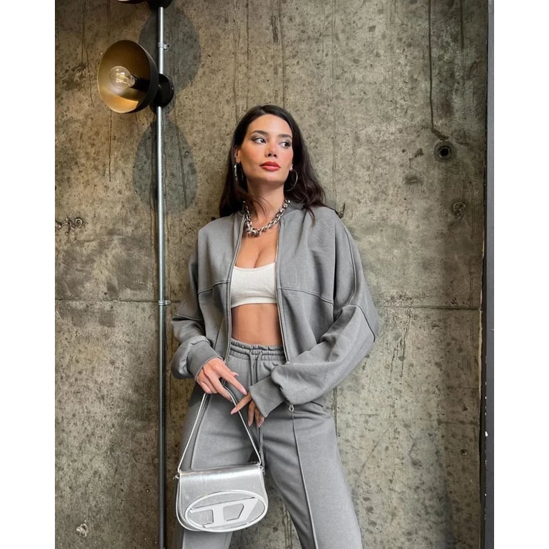 Women's Lounge Tracksuit Set Oversized Fleece Two Piece with Wide Leg - Image 6