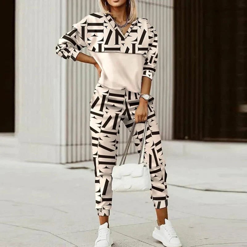 Women's Matching Sweat Sets Tracksuit Pants Two Piece Half Zip Knit - Image 3