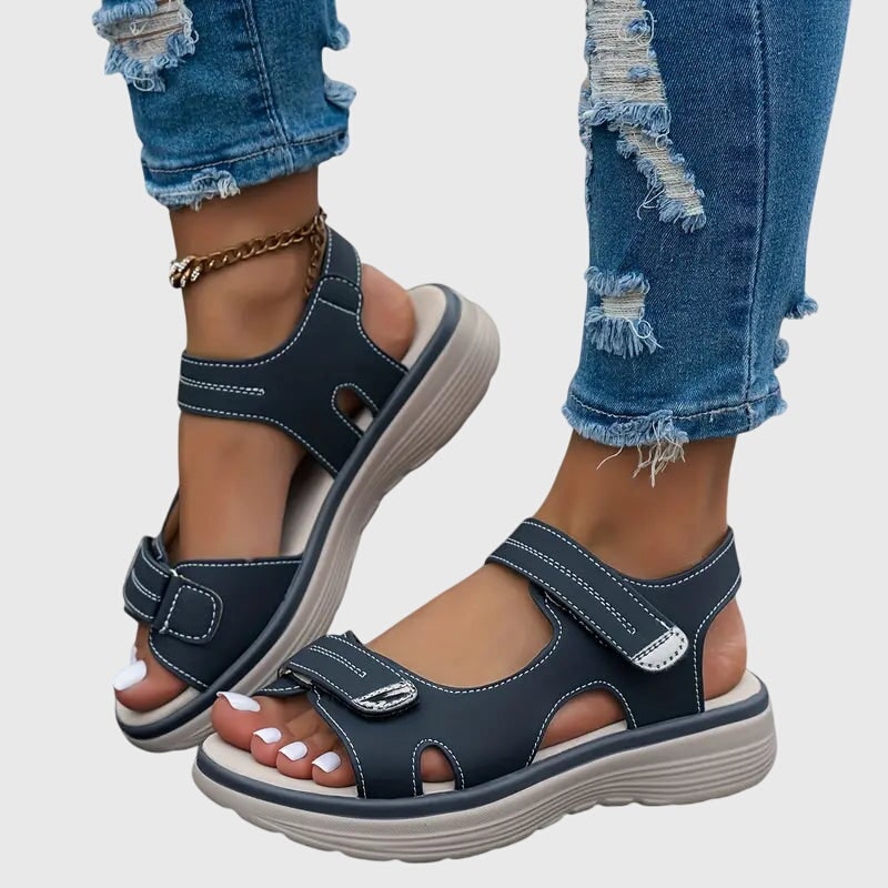 Women's Platform Comfort Sandals with Adjustable Straps and Arch Support - Image 10