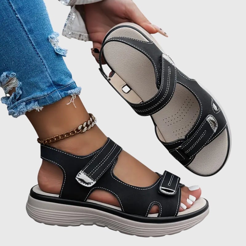Women's Platform Comfort Sandals with Adjustable Straps and Arch Support - Image 2