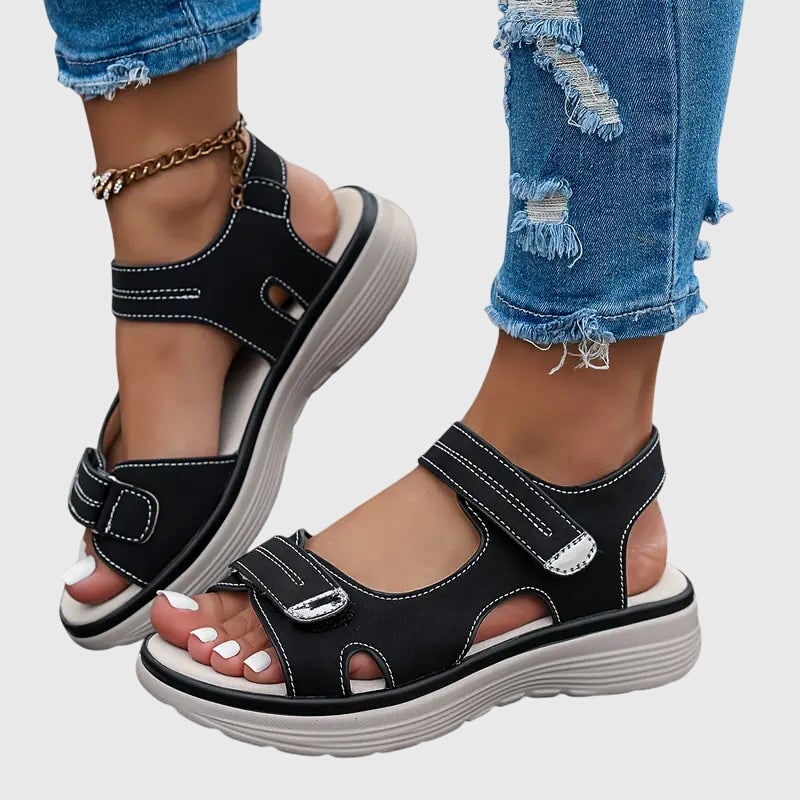 Women's Platform Comfort Sandals with Adjustable Straps and Arch Support - Image 3