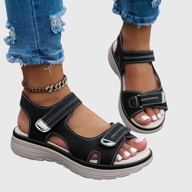 Women's Platform Comfort Sandals with Adjustable Straps and Arch Support - Image 4